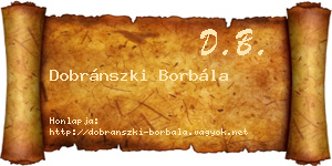 Dobránszki Borbála névjegykártya