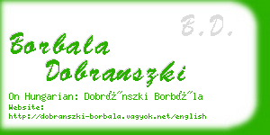 borbala dobranszki business card